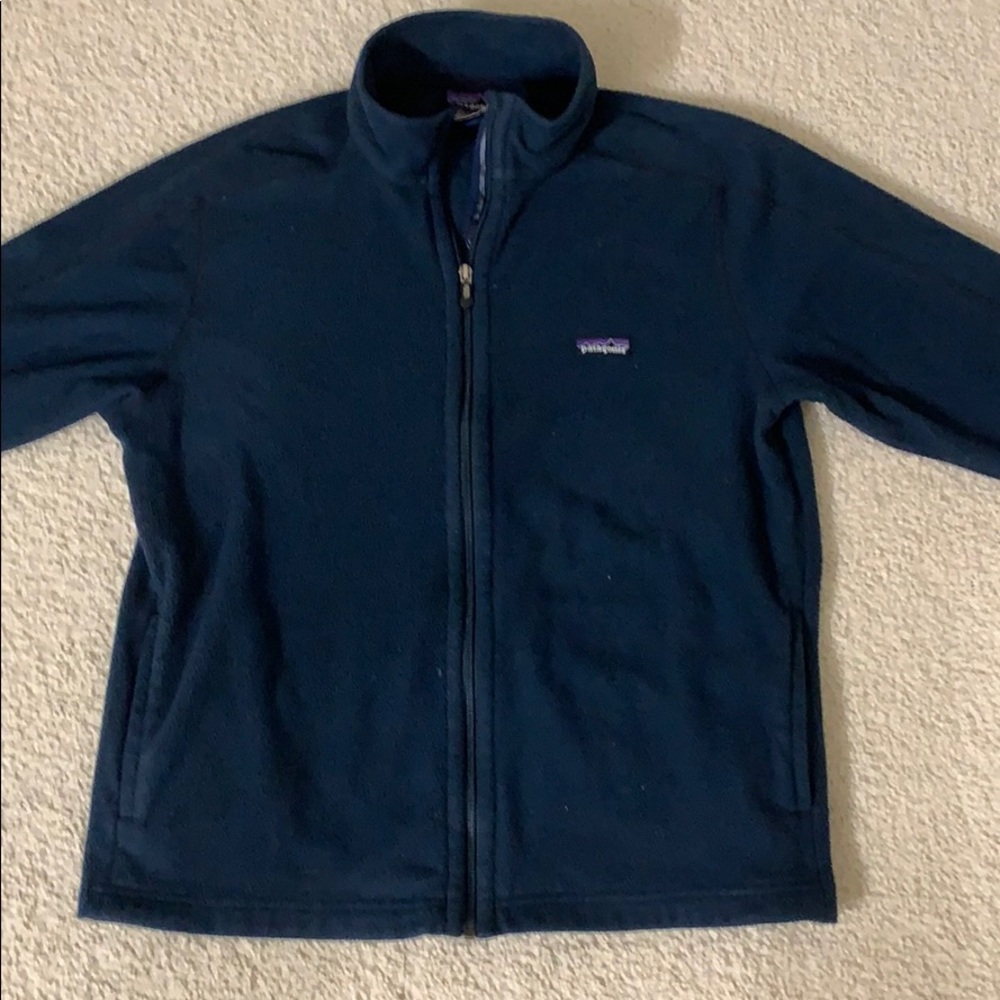 Blue Patagonia Fleece Jacket Large
